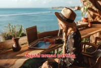 Digital nomad working