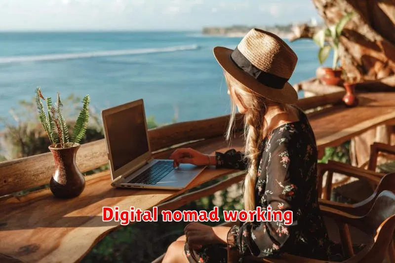 Digital nomad working