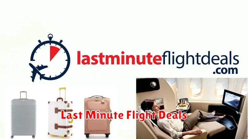 Last Minute Flight Deals
